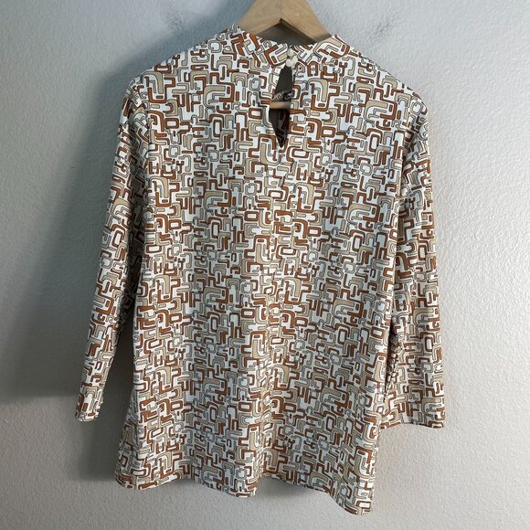 J McLaughlin Womens Large Catalina Cloth Top Long Sleeve Key Hole Front Shirt - Picture 9 of 10
